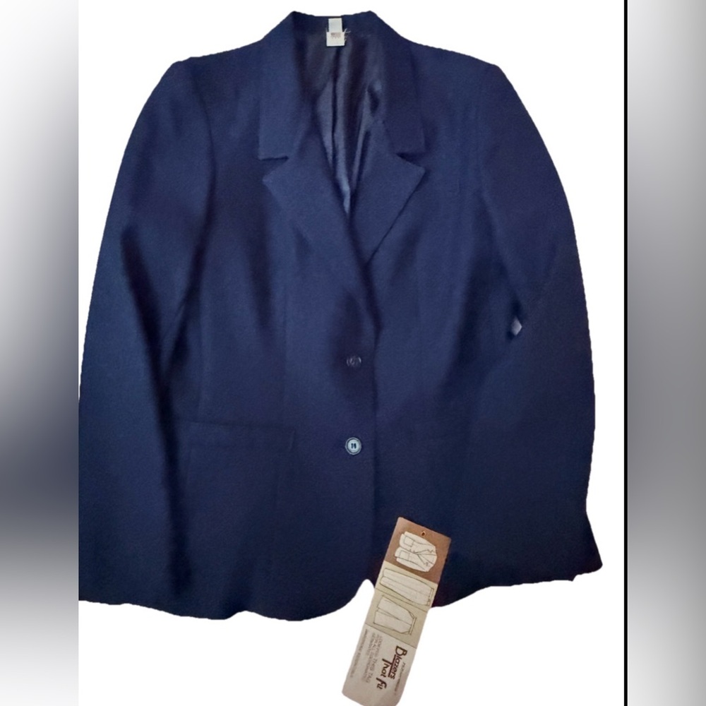 Sears Vintage Perma-Prest Single‎ Breast Blazer Jacket Womens Size 12 Blue